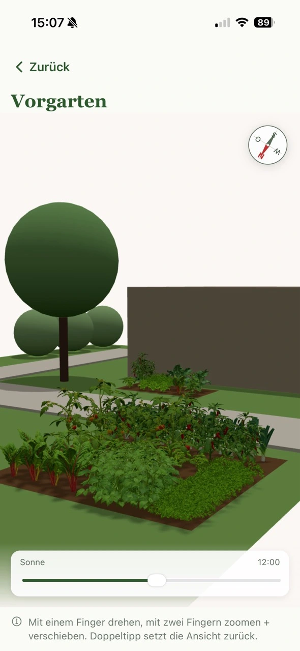 3D-Garten-Ansicht