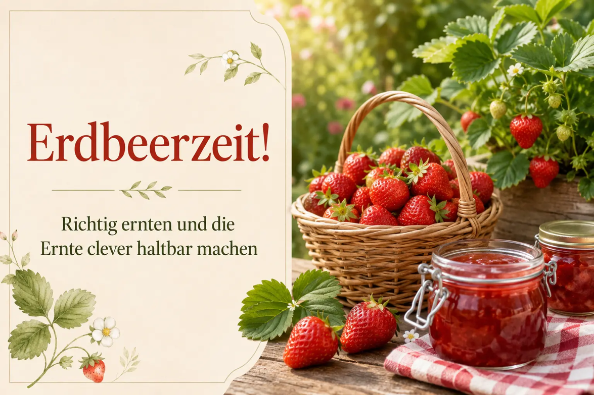 Erdbeerzeit! Richtig ernten und die Ernte clever haltbar machen