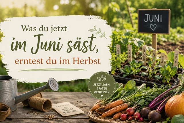 Was du jetzt im Juni säst, erntest du im Herbst